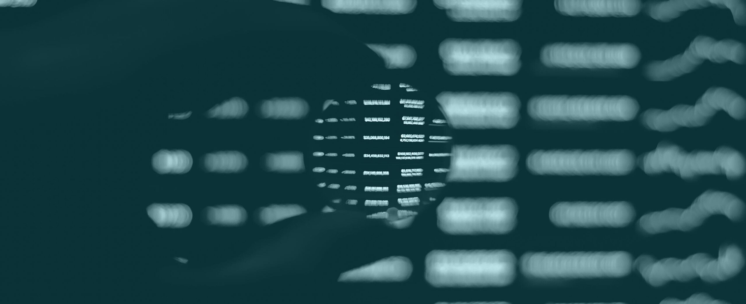 Lens over a screen of web code